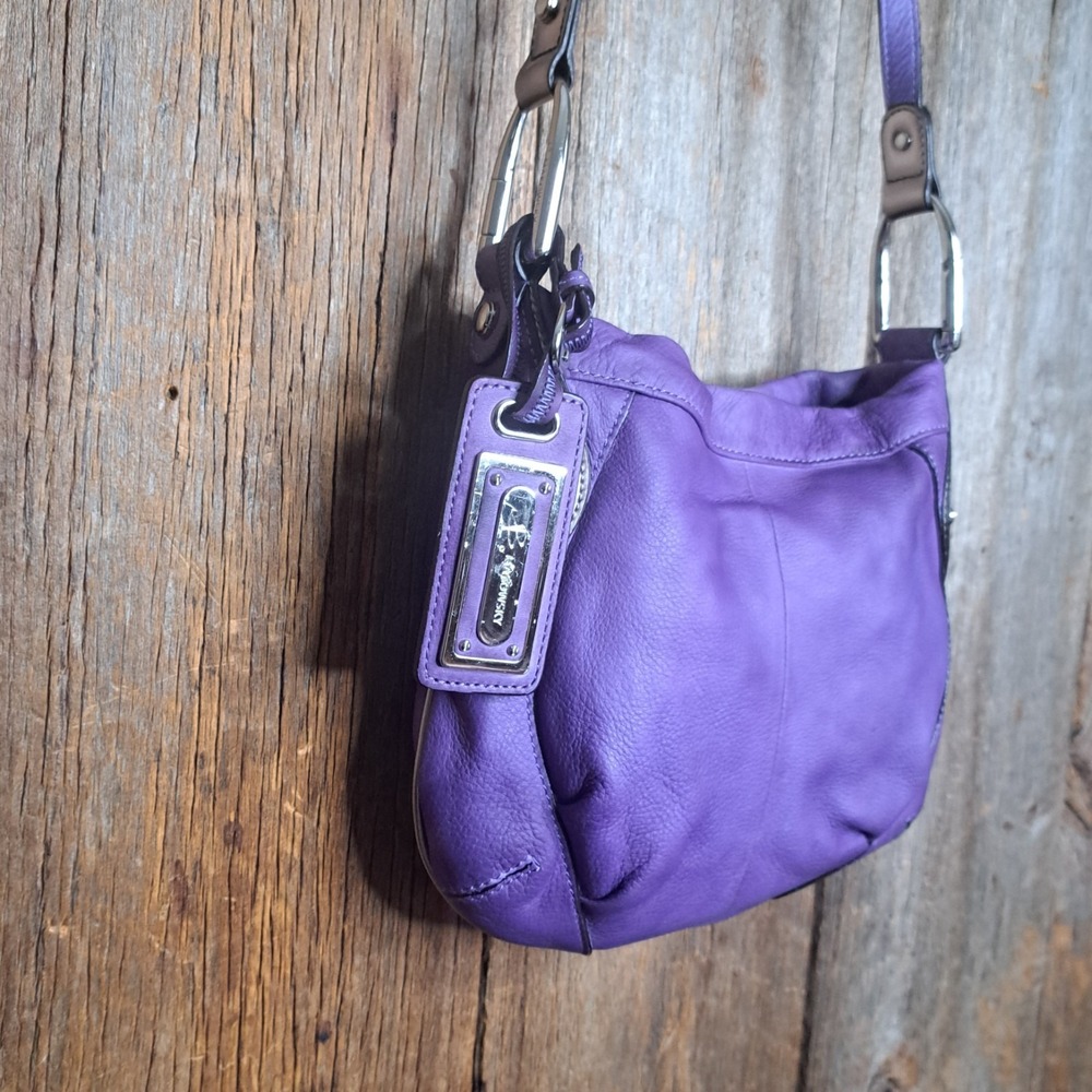 Y2k Core Indie Sleaze Slouchy Amethyst Purple Hobo Bag Gothic Jewel B Makowsky - Picture 2 of 9